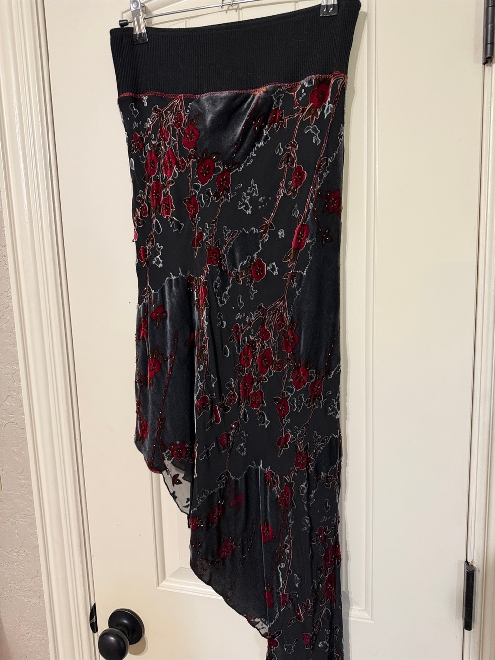 Halé Bob Y2K skirt size small beaded velvet and silk